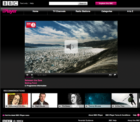 BBC Radio 3 - a feature about the icy landscapes of Greenland, Iceland and Scotland.
